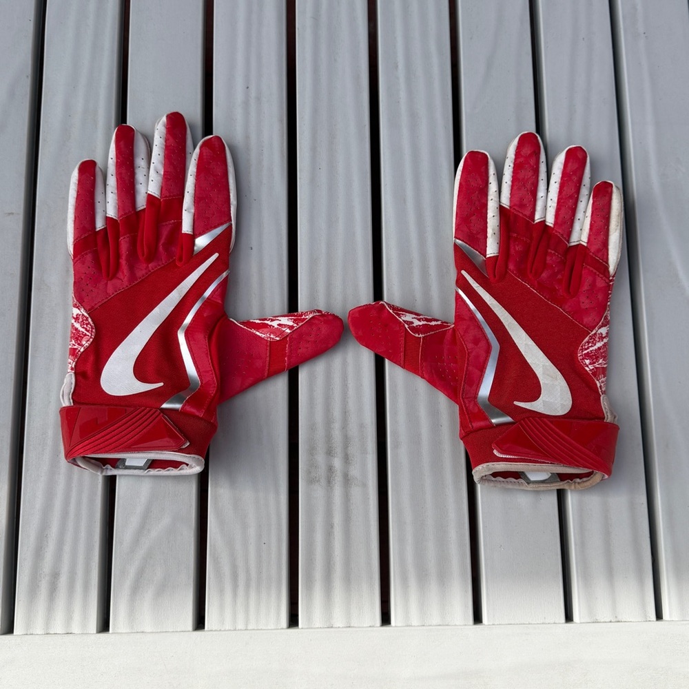 Nike Vapor Jet 4.0 Skill Glove Red/White Football Gloves Adult Large Receiver